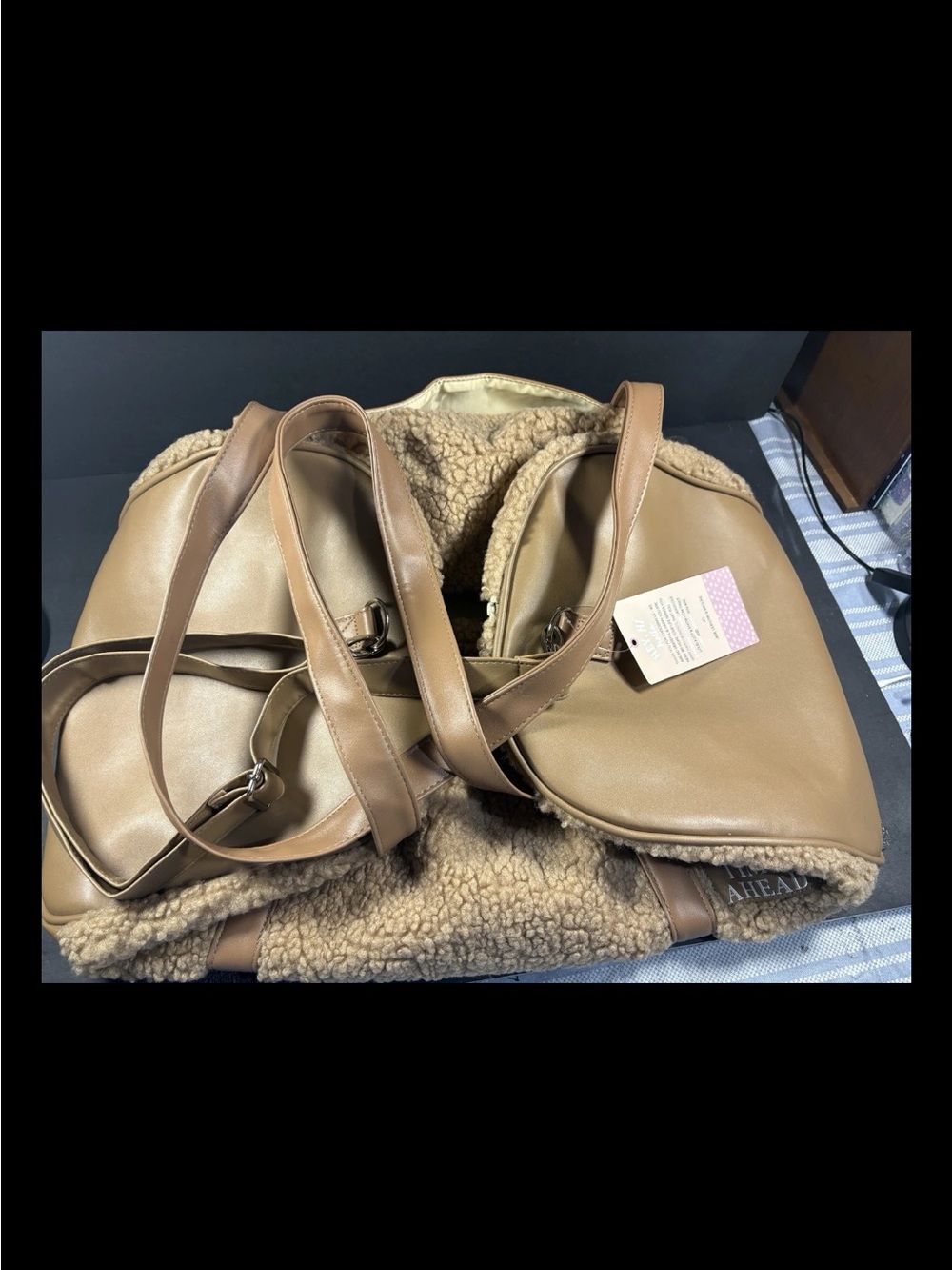 Sherpa Teddy Weekender Tote By Jadelynn Brooke Gym, Travel Or Overnight Bag NWT - Picture 12 of 12